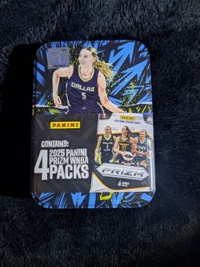 Paige Bueckers Collectible Tin- 2025 WNBA Panini Prizm Packs (4) Brand New-RARE